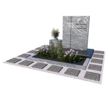 Otvorený granitový hrob