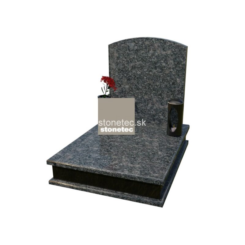 urnovy hrob s pomnikom - steel grey
